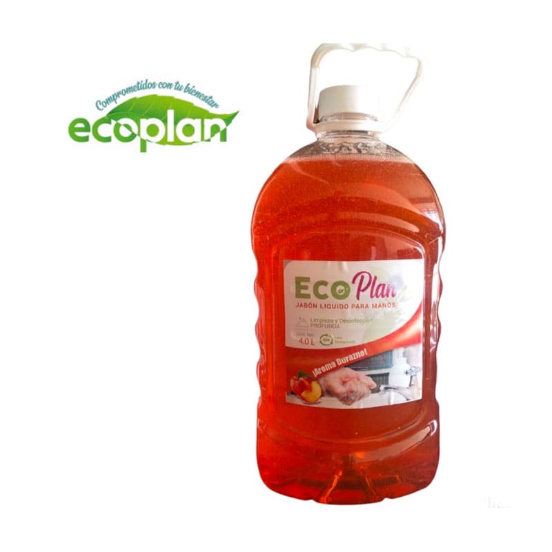 Jabón para cuerpo y manos 4 litros, menta y durazno